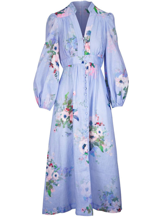 Everley printed linen dress