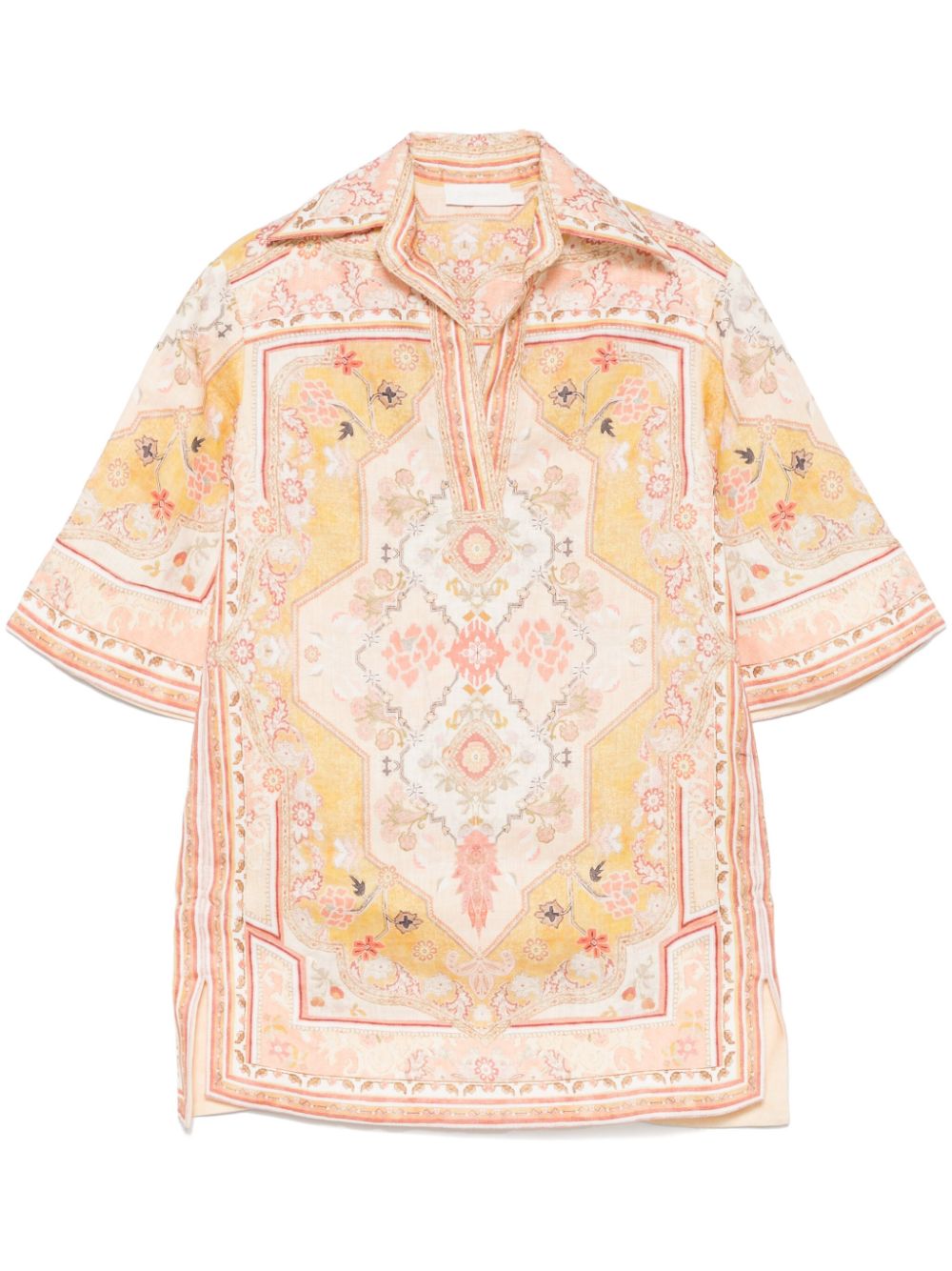 Wylie printed linen tunic