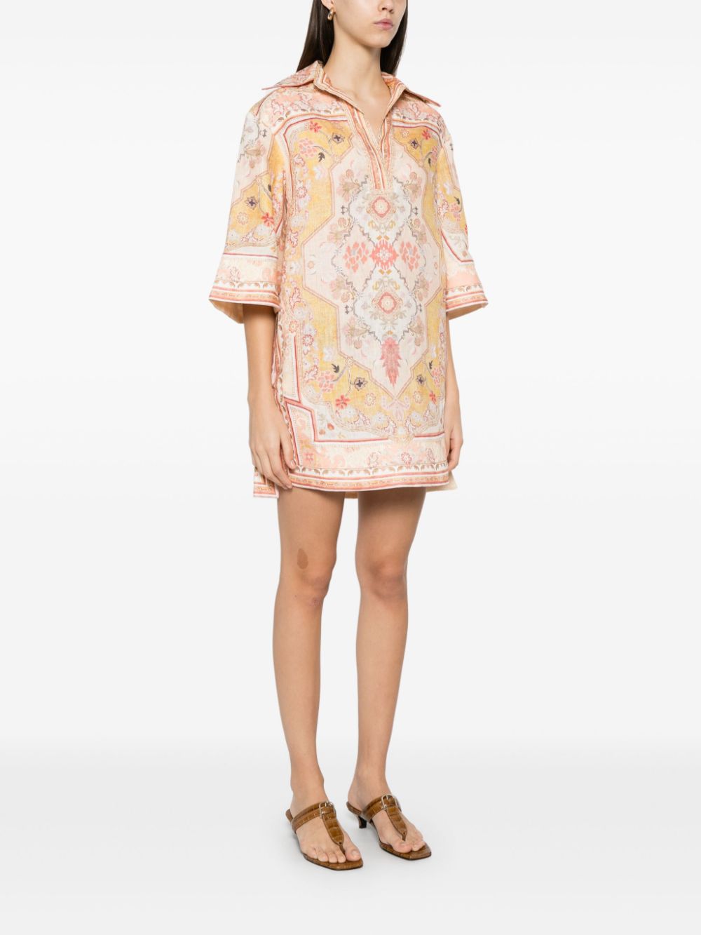 Wylie printed linen tunic