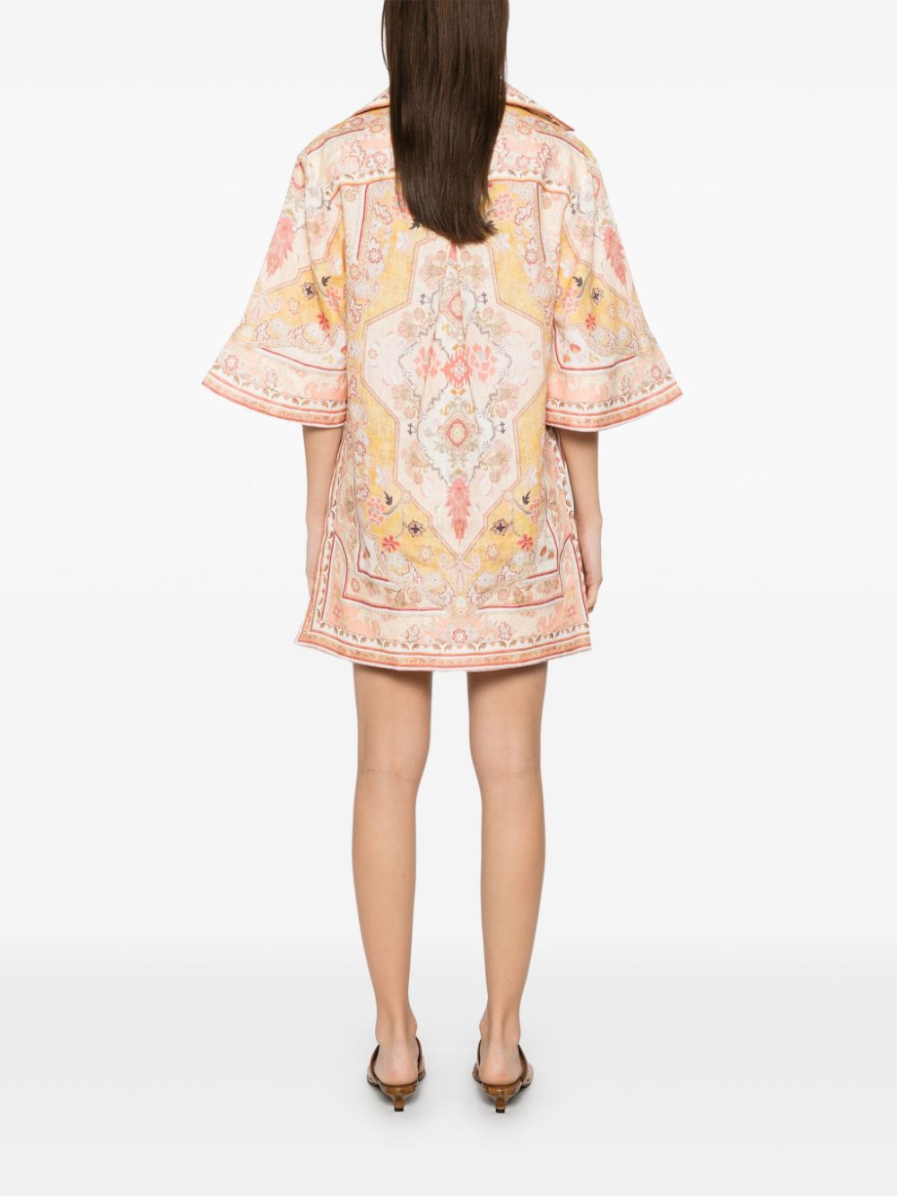 Wylie printed linen tunic