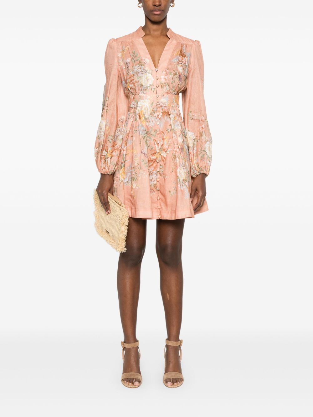 Tallow printed cotton dress