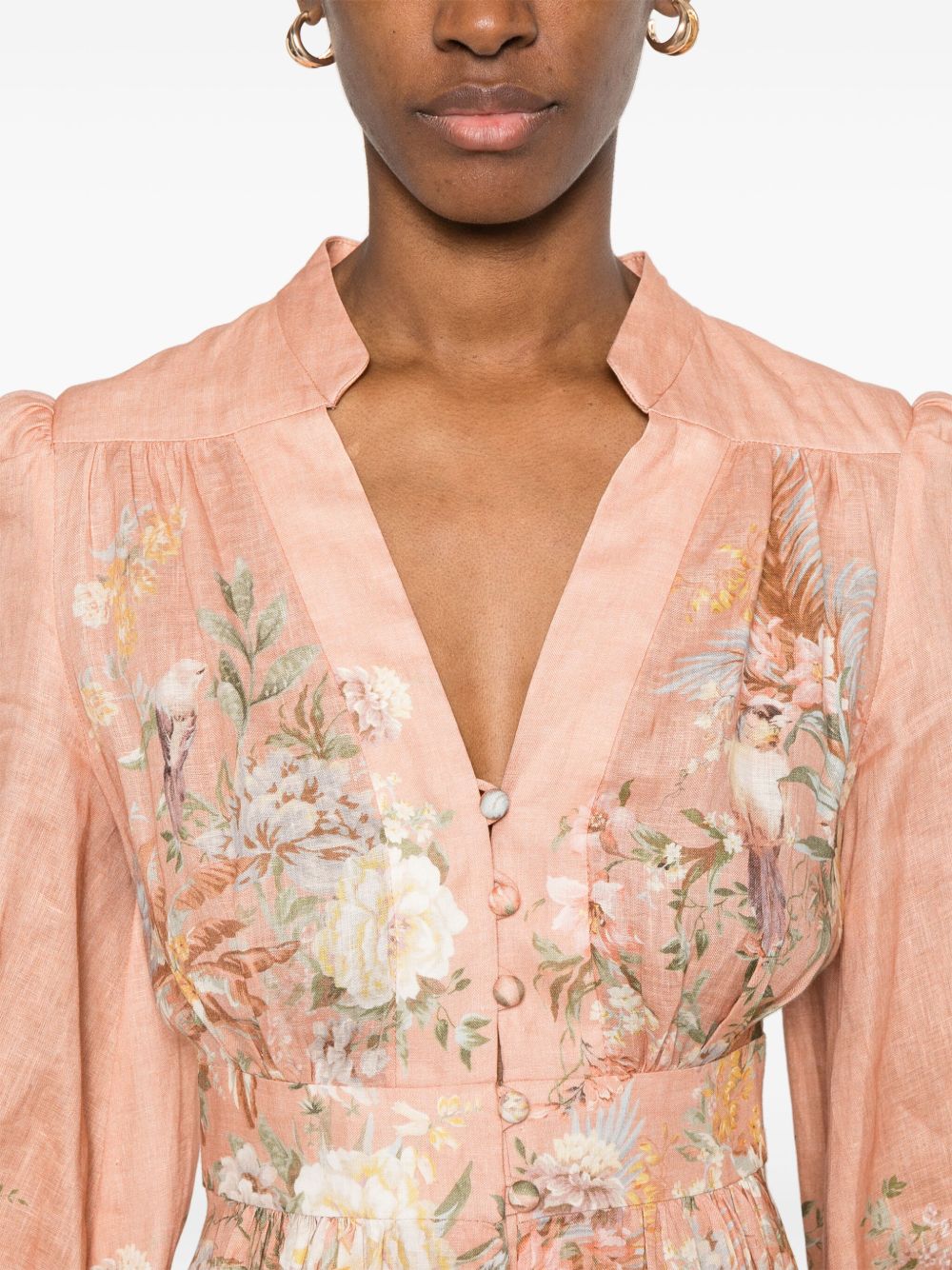 Tallow printed cotton dress