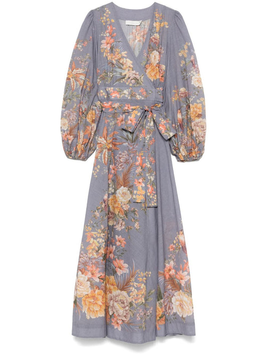 Tallow printed cotton midi dress
