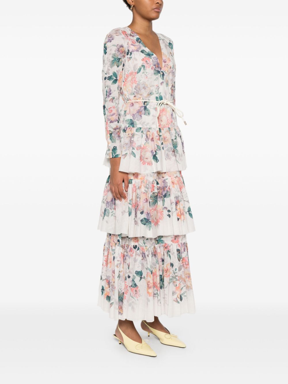 Acacia printed cotton long dress