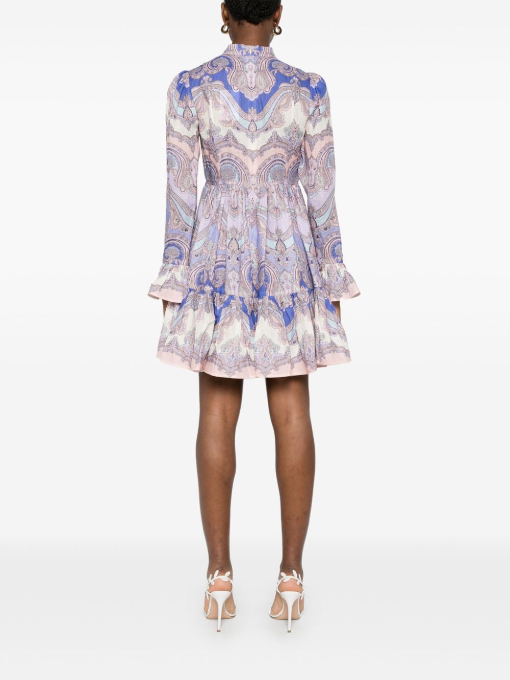 Maxine printed linen mini dress