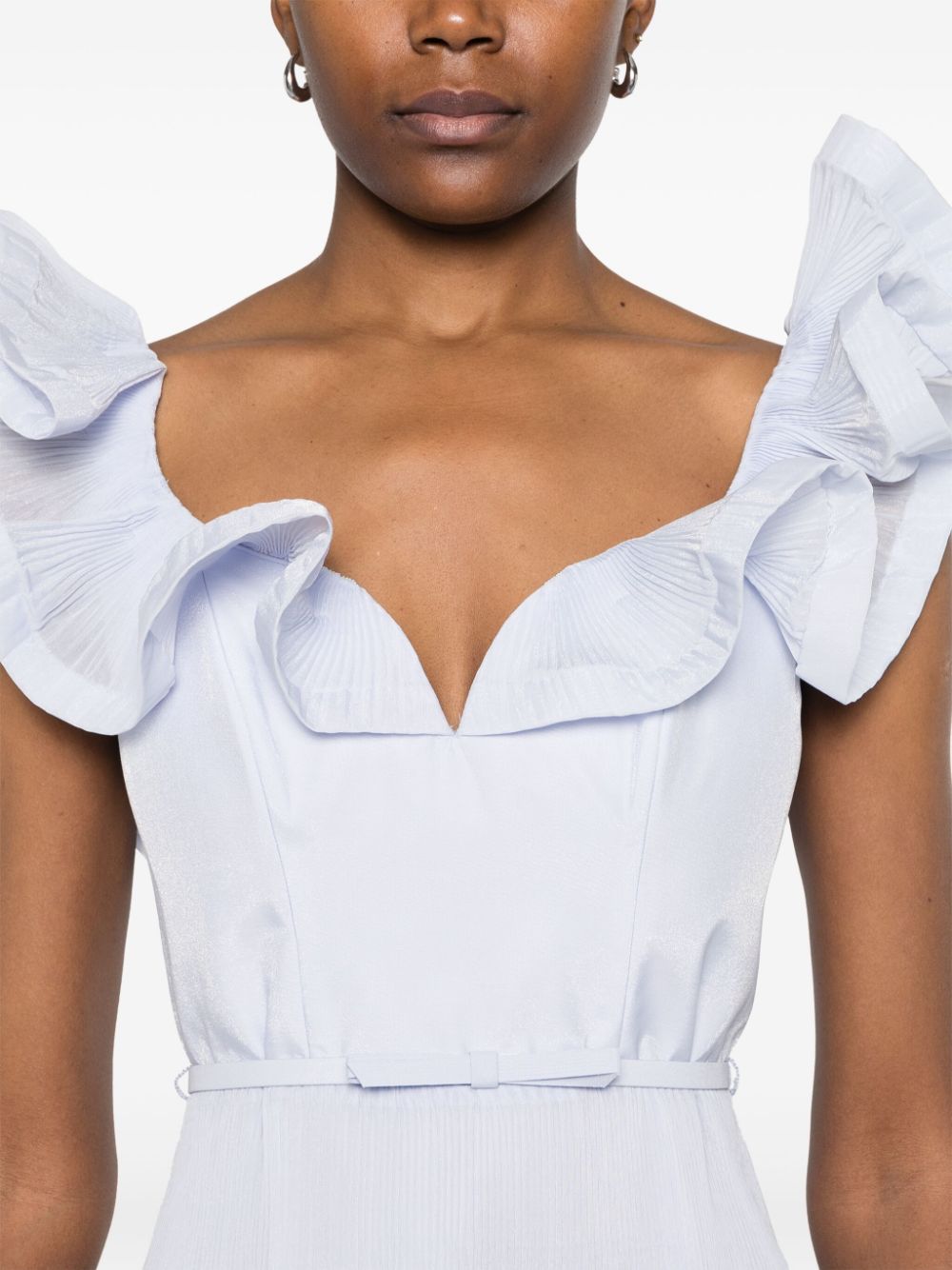 Pleated mini dress