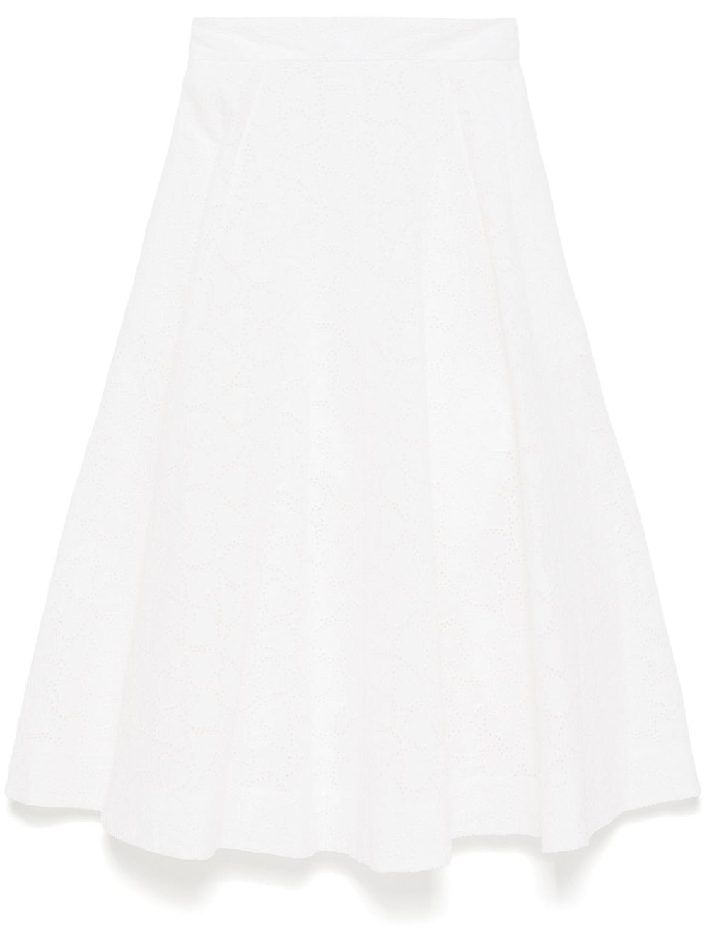 Crush cotton midi skirt