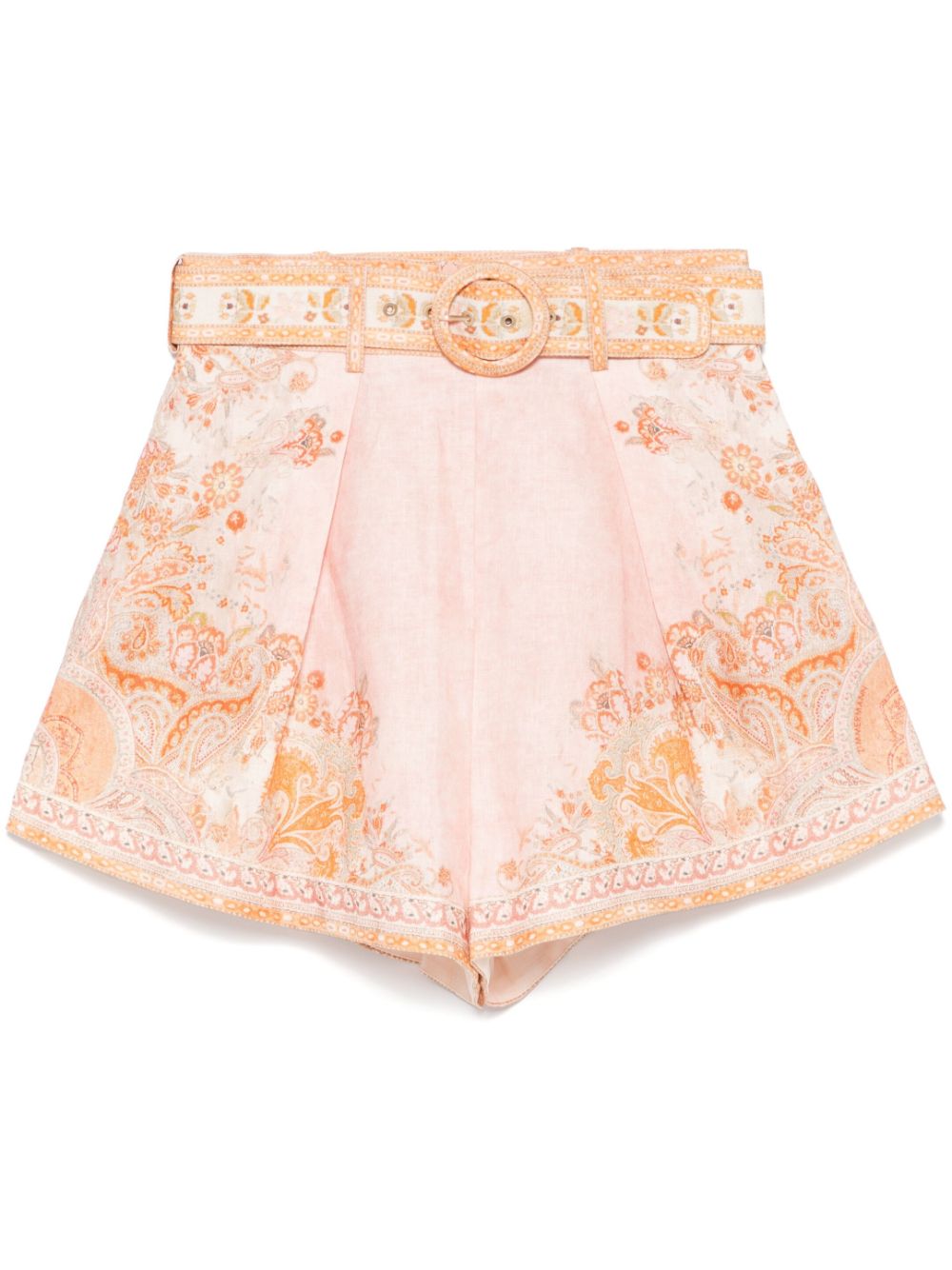 Acacia printed linen shorts