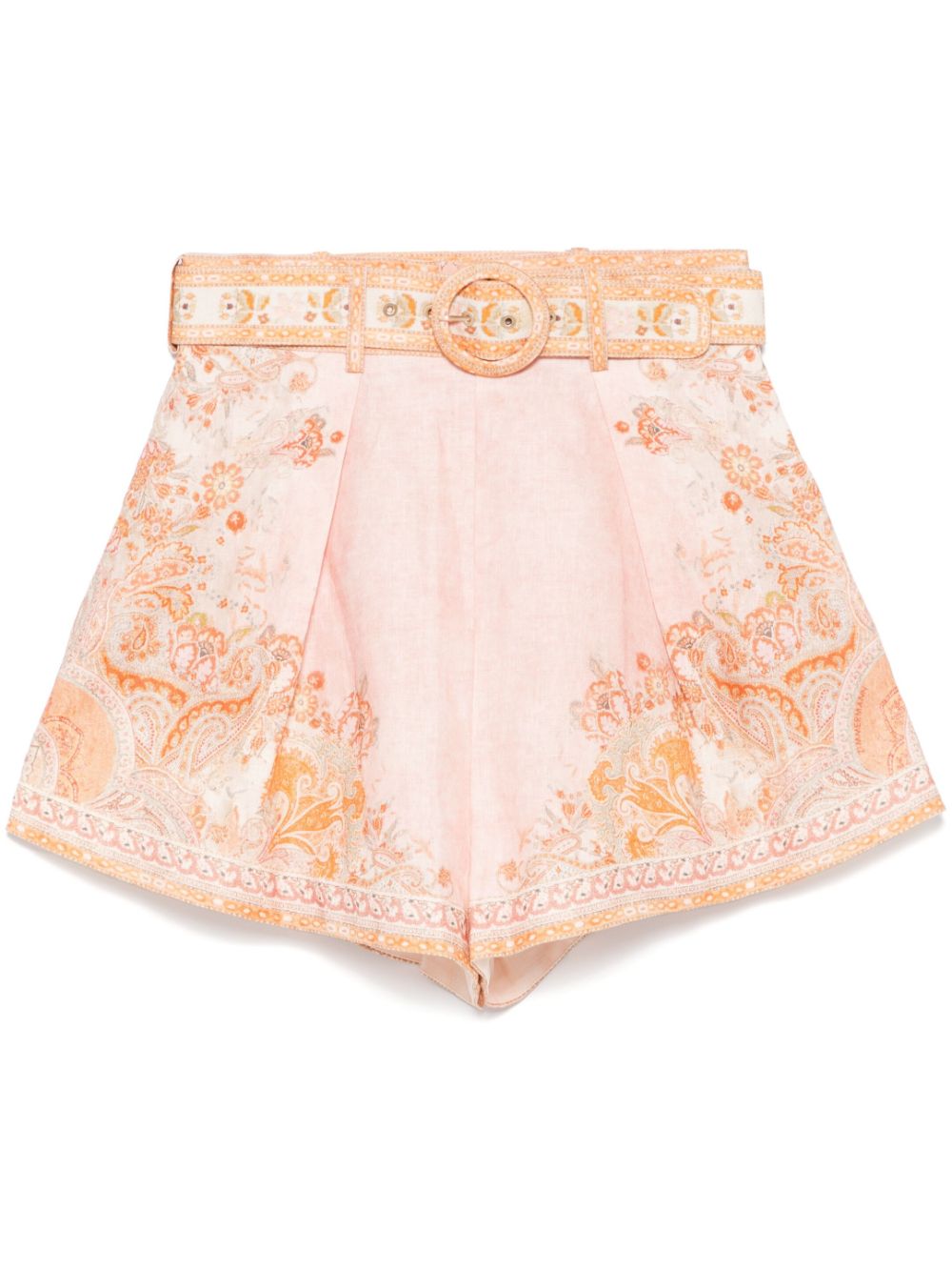 Acacia printed linen shorts